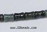 CAB394 15.5 inches 8*10mm bamboo shape moss agate gemstone beads