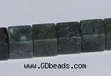 CAB399 15.5 inches 12*12mm cube moss agate gemstone beads wholesale