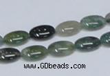 CAB409 15.5 inches 8*12mm oval moss agate gemstone beads wholesale