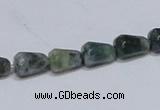 CAB424 15.5 inches 7*10mm faceted teardrop moss agate gemstone beads