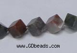 CAB442 15.5 inches 8*8mm inclined cube indian agate gemstone beads