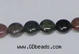 CAB449 15.5 inches 10mm flat round indian agate gemstone beads