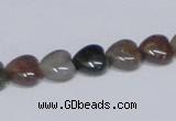 CAB453 15.5 inches 10*10mm heart indian agate gemstone beads