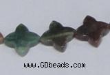 CAB472 15.5 inches 12*12mm flower form indian agate gemstone beads