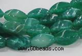 CAB57 15.5 inches 8*16mm twisted peafowl agate gemstone beads