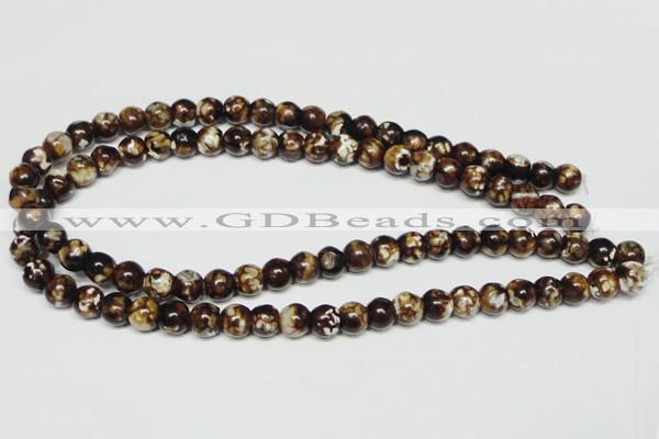 CAB610 15.5 inches 10mm round leopard skin agate beads wholesale