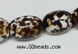 CAB622 15.5 inches 15*20mm egg-shaped leopard skin agate beads wholesale