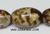 CAB623 15.5 inches 20*30mm egg-shaped leopard skin agate beads wholesale