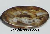 CAB632 15.5 inches 25*50mm oval leopard skin agate beads wholesale