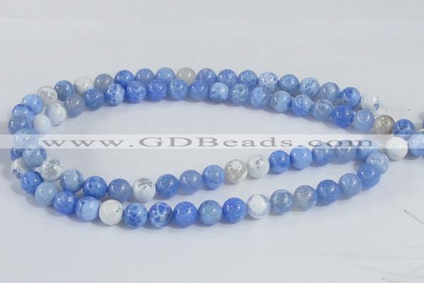 CAB646 15.5 inches 10mm round fire crackle agate beads wholesale