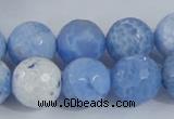 CAB652 15.5 inches 16mm faceted round fire crackle agate beads