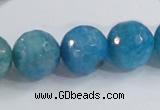 CAB657 15.5 inches 16mm faceted round fire crackle agate beads