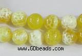 CAB660 15.5 inches 10mm round fire crackle agate beads wholesale