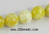 CAB662 15.5 inches 14mm round fire crackle agate beads wholesale