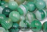 CAB715 15.5 inches 8mm round green agate gemstone beads wholesale