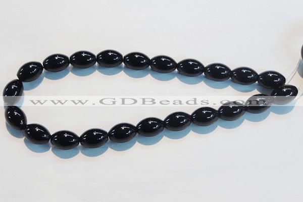 CAB818 15.5 inches 13*18mm rice black agate gemstone beads wholesale