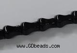 CAB850 15.5 inches 8*12mm vase black agate gemstone beads wholesale