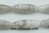 CAB907 15.5 inches 10*30mm rice natural crazy agate beads wholesale