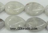 CAB909 15.5 inches 18*25mm flat teardrop natural crazy agate beads