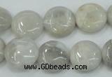 CAB915 15.5 inches 15mm flat round natural crazy agate beads wholesale