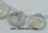 CAB924 20*20mm top-drilled teardrop natural crazy agate beads wholesale