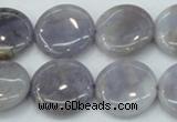 CAB925 15.5 inches 20mm coin natural purple agate beads wholesale