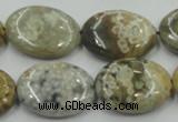 CAB950 15.5 inches 22*30mm oval ocean agate gemstone beads