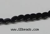 CAB980 15.5 inches 8mm flat round black agate gemstone beads wholesale