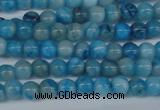 CAB998 15.5 inches 4mm round blue crazy lace agate beads