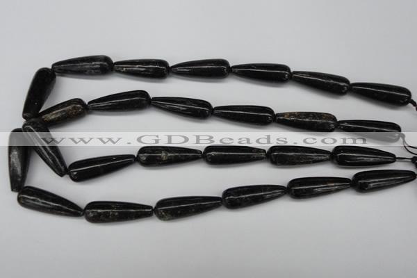 CAE24 15.5 inches 10*30mm teardrop astrophyllite beads wholesale