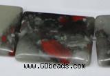 CAF03 15.5 inches 25*35mm rectangle African bloodstone beads