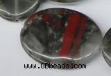 CAF04 15.5 inches 30*40mm oval African bloodstone beads