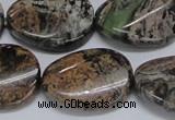 CAF140 15.5 inches 20*30mm twisted oval Africa stone beads