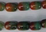 CAG1015 15.5 inches 13*18mm drum rainbow agate beads wholesale