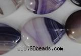 CAG1215 15.5 inches 22*30mm flat teardrop line agate gemstone beads