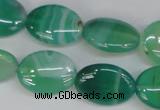 CAG1265 15.5 inches 13*18mm oval line agate gemstone beads