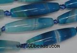 CAG1303 15.5 inches 10*38mm rice line agate gemstone beads