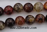 CAG1441 15.5 inches 12mm round dragon veins agate beads