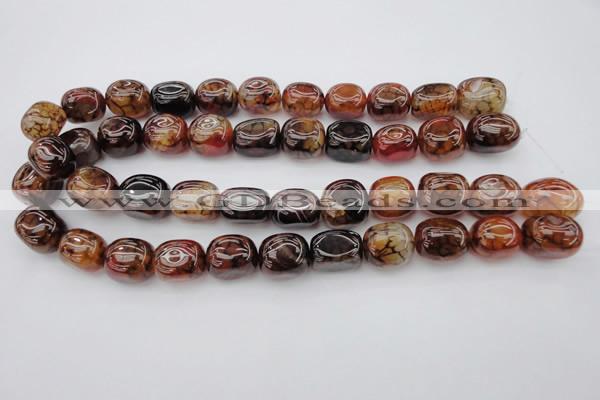 CAG1457 15.5 inches 13*18mm nuggets dragon veins agate beads