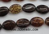 CAG1463 15.5 inches 10*14mm oval dragon veins agate beads