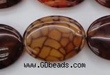 CAG1468 15.5 inches 22*30mm oval dragon veins agate beads