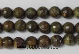 CAG1506 15.5 inches 8mm faceted round fire crackle agate beads