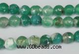 CAG1509 15.5 inches 8mm faceted round fire crackle agate beads