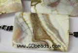 CAG1573 15.5 inches 30*40mm rectangle fire crackle agate beads