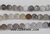 CAG1752 15.5 inches 6mm faceted round Chinese botswana agate beads