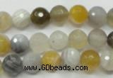 CAG1812 15.5 inches 8mm faceted round Chinese botswana agate beads