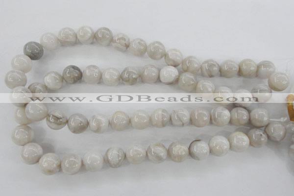 CAG1900 15.5 inches 16mm round grey agate beads wholesale