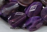 CAG206 15.5 inches 10*20mm faceted teardrop purple agate beads