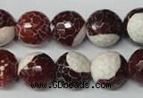 CAG2257 15.5 inches 18mm faceted round fire crackle agate beads