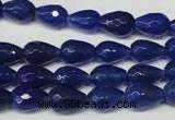 CAG2302 15.5 inches 8*12mm faceted teardrop agate gemstone beads